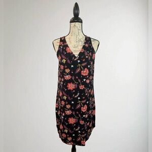 Old Navy Black Floral Shift Dress